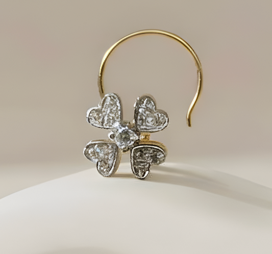 Clover Heart Nosepin